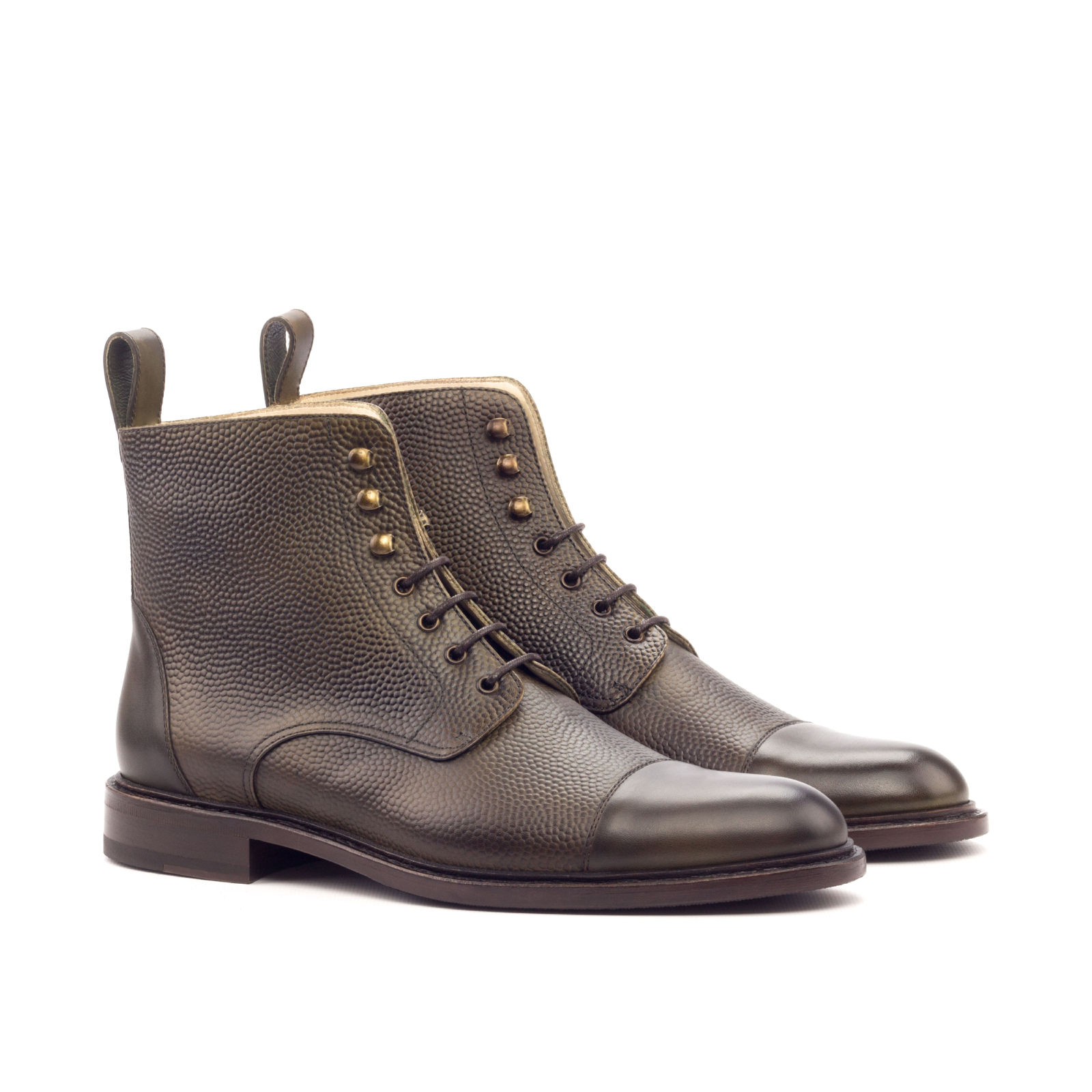 Lace Up Captoe Boot
