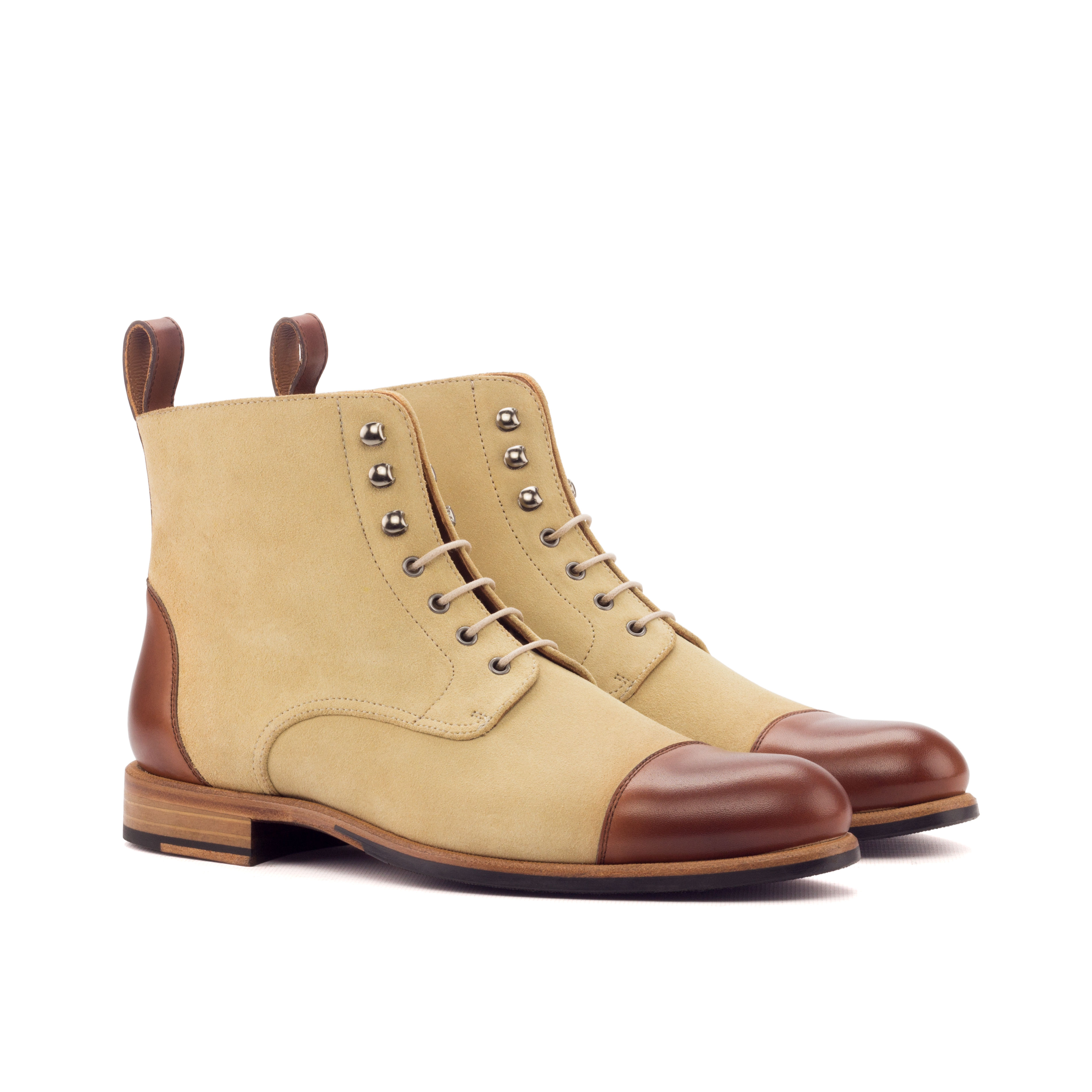 Lace Up Captoe Boot